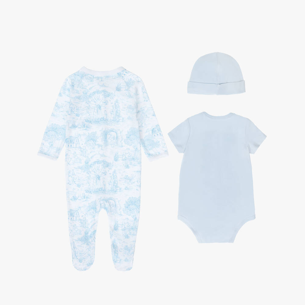 Ralph Lauren-طقم أفارول قطن جيرسي لون أزرق للأولاد الرضع | Childrensalon