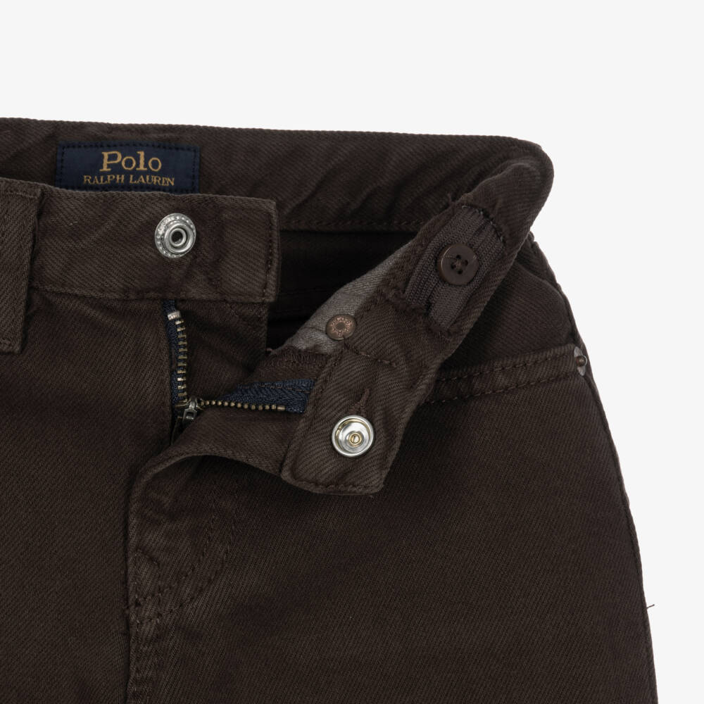 Ralph Lauren-Boys Brown Lynwood Relaxed Jeans | Childrensalon
