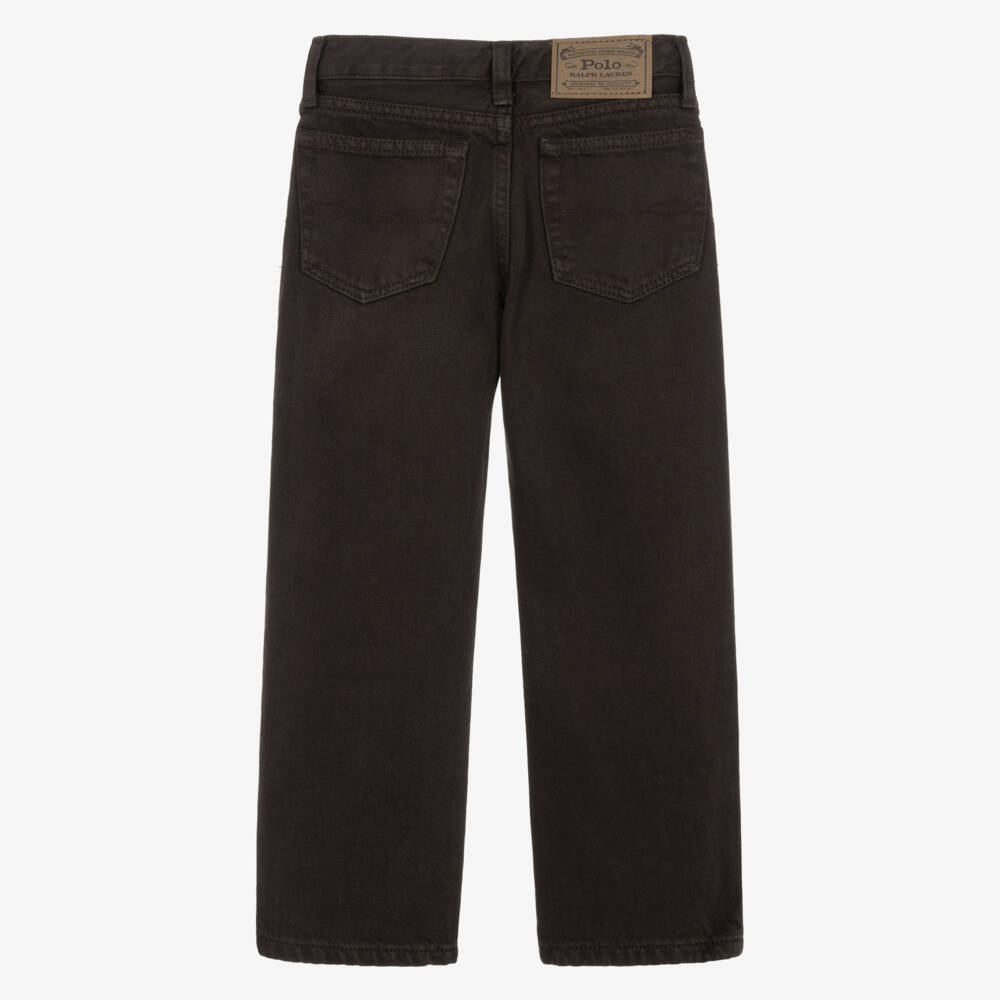 Ralph Lauren-Boys Brown Lynwood Relaxed Jeans | Childrensalon