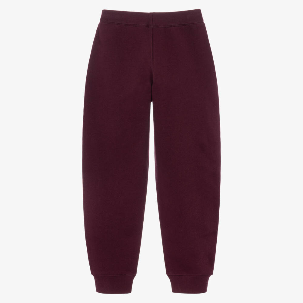 Ralph Lauren-Boys Burgundy Jersey Oversized Joggers | Childrensalon