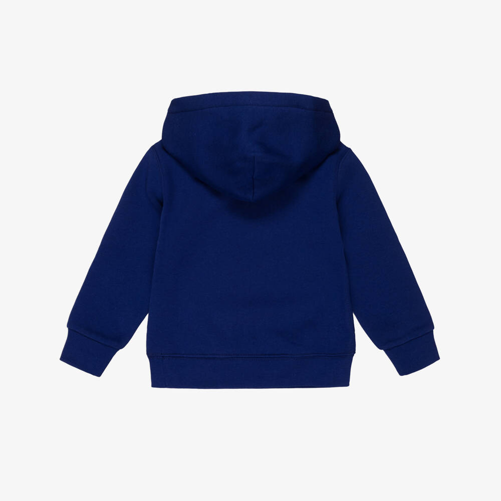 Ralph Lauren-Boys Dark Royal Blue Hoodie with Polo Bear Print | Childrensalon