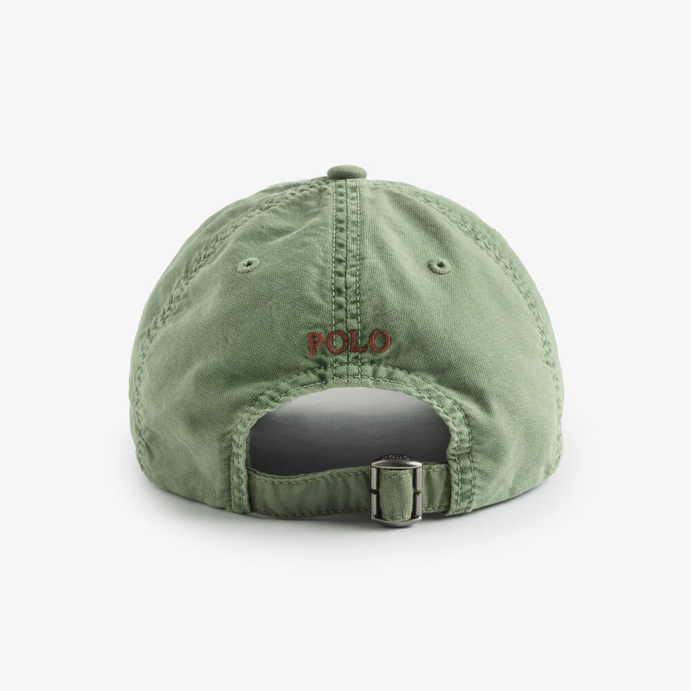 Ralph Lauren-Boys Green Classic Pony Logo Cap | Childrensalon