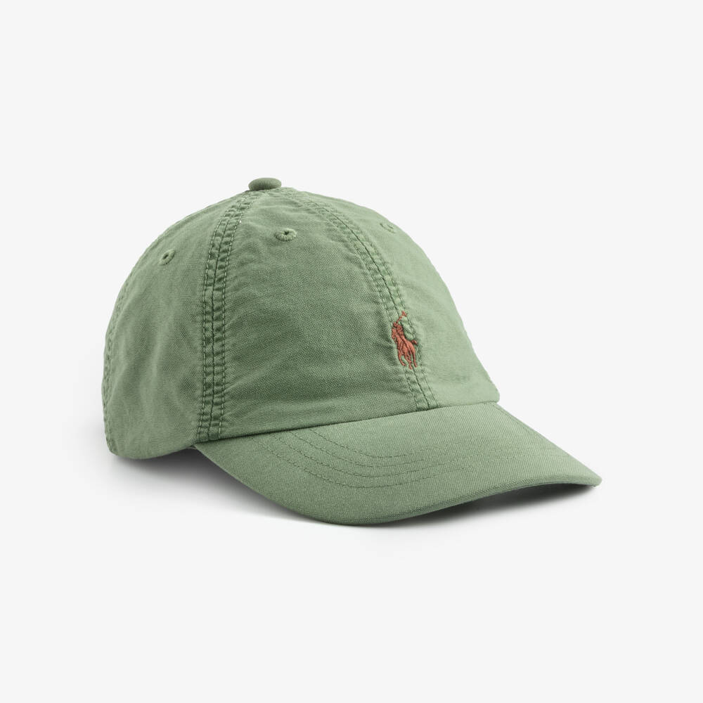 Ralph Lauren-Boys Green Classic Pony Logo Cap | Childrensalon