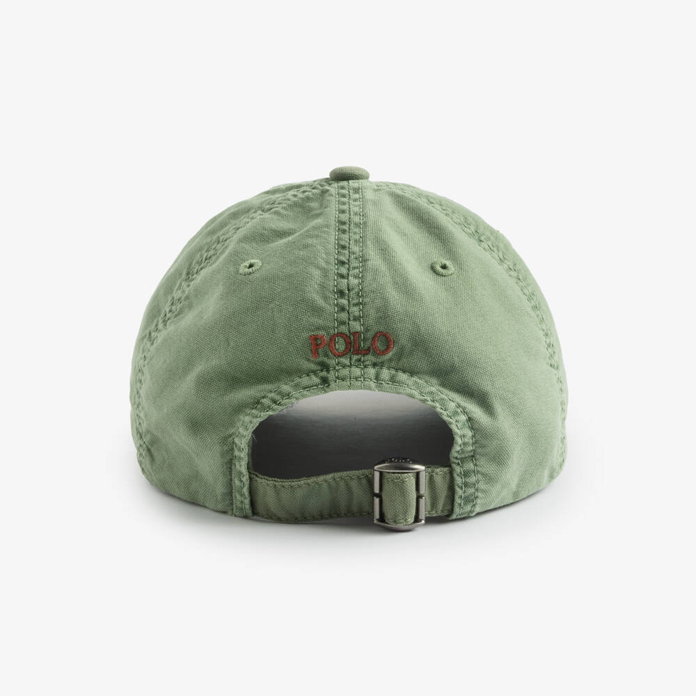 Ralph Lauren-Boys Green Classic Pony Logo Cap | Childrensalon