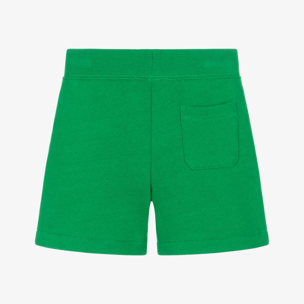 Ralph Lauren-Boys Green Cotton Jersey Shorts | Childrensalon