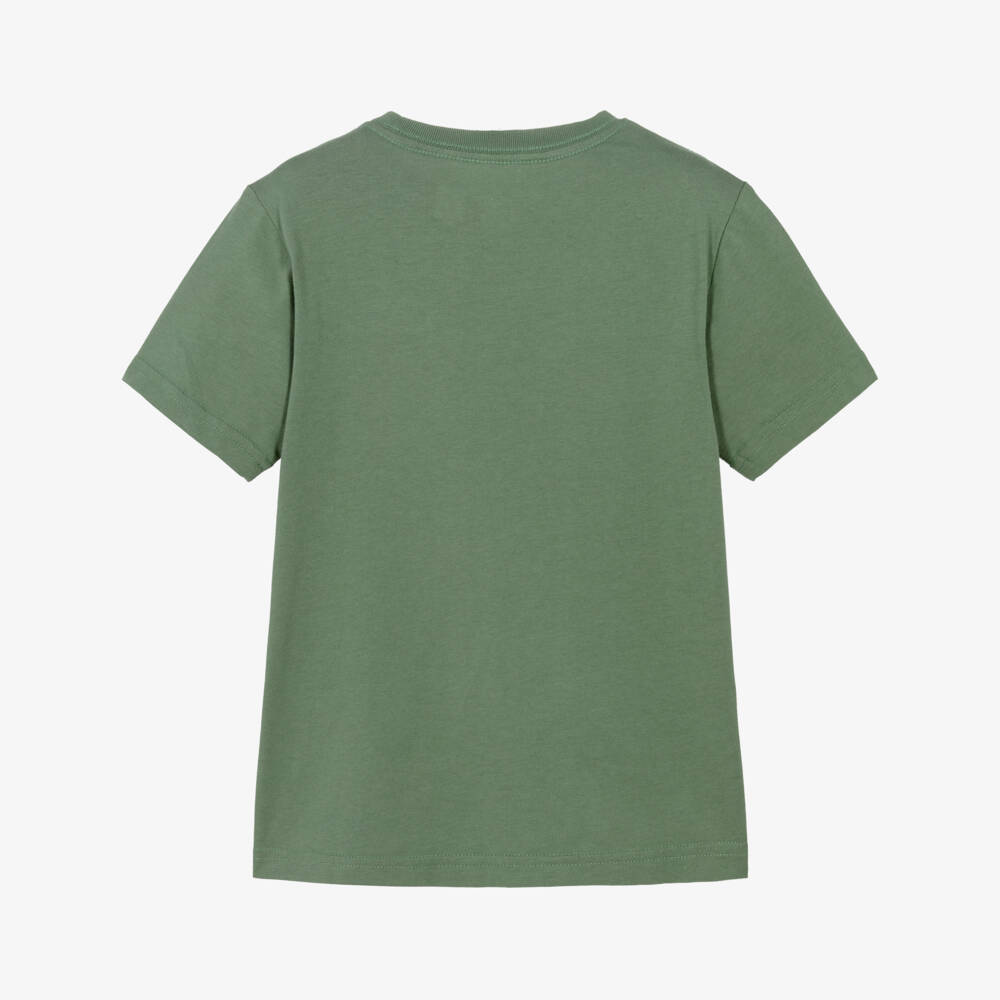 Ralph Lauren-Boys Green Cotton Logo Pocket T-Shirt | Childrensalon