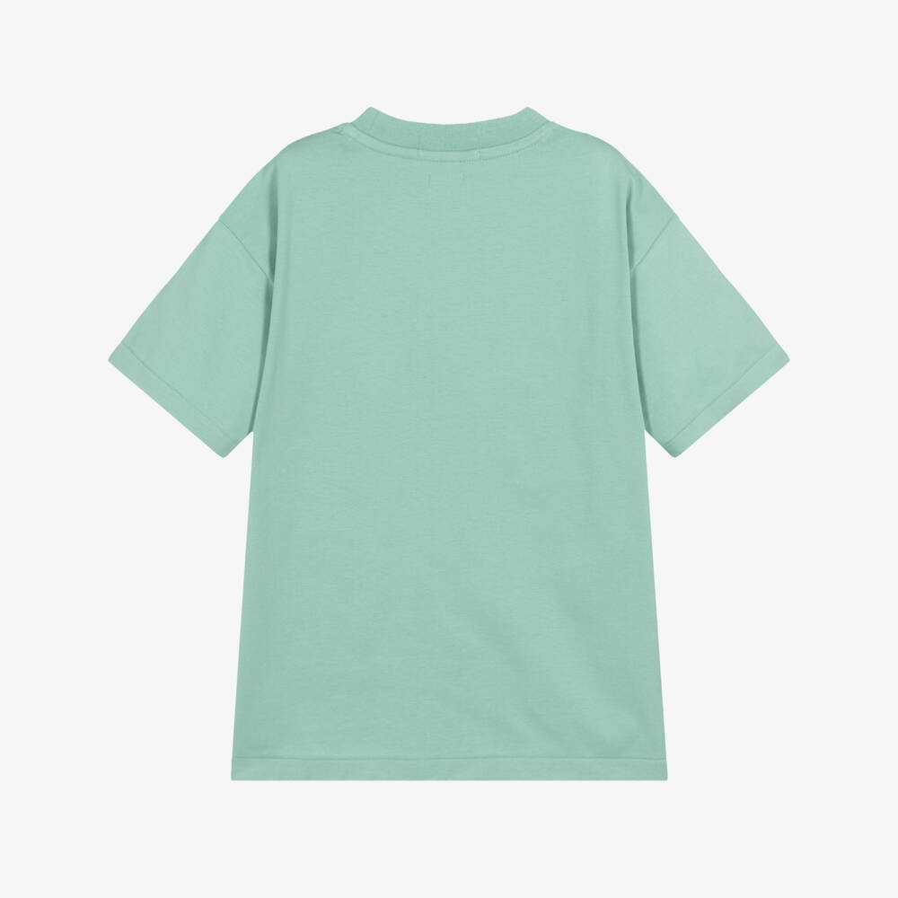 Ralph Lauren-Футболка оверсайз зеленая из хлопка для мальчиков | Childrensalon