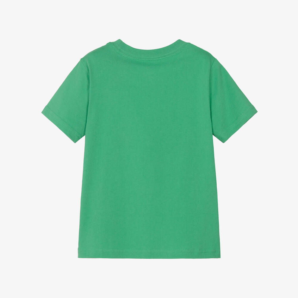 Ralph Lauren-Boys Green Cotton Pocket with Pony Logo T-Shirt | Childrensalon
