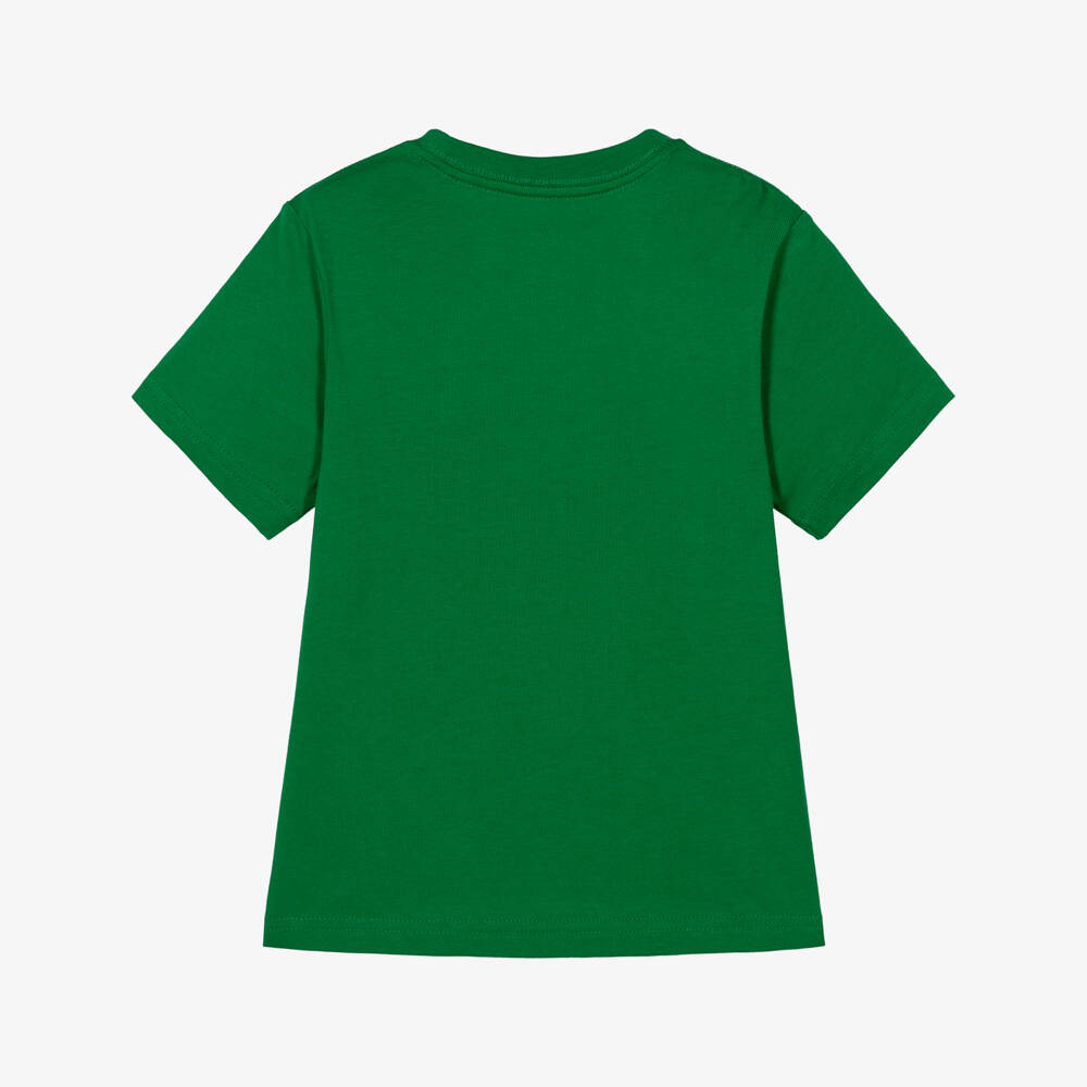 Ralph Lauren-Boys Green Cotton Polo Bear T-Shirt | Childrensalon