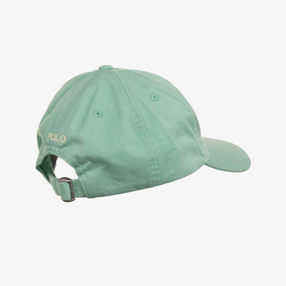 Ralph Lauren-كاب قطن تويل لون أخضر للأولاد | Childrensalon