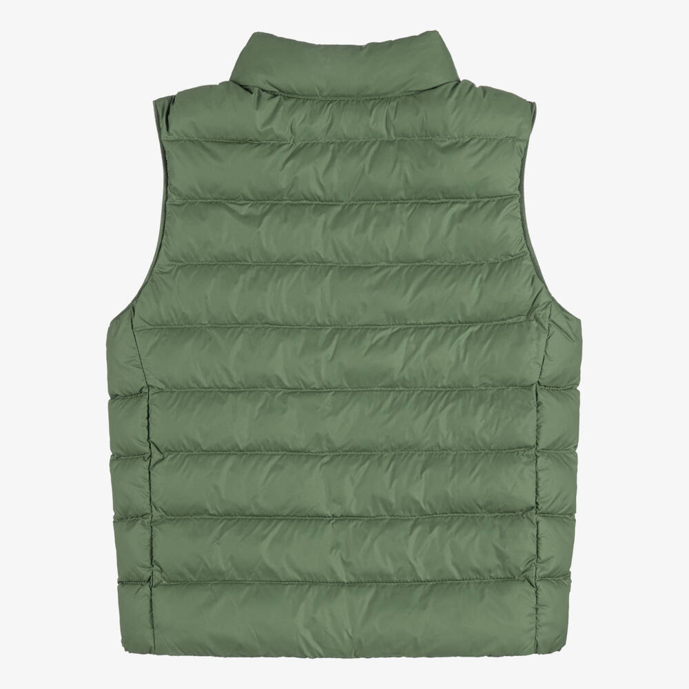 Ralph Lauren-Boys Green Packable Puffer Gilet | Childrensalon