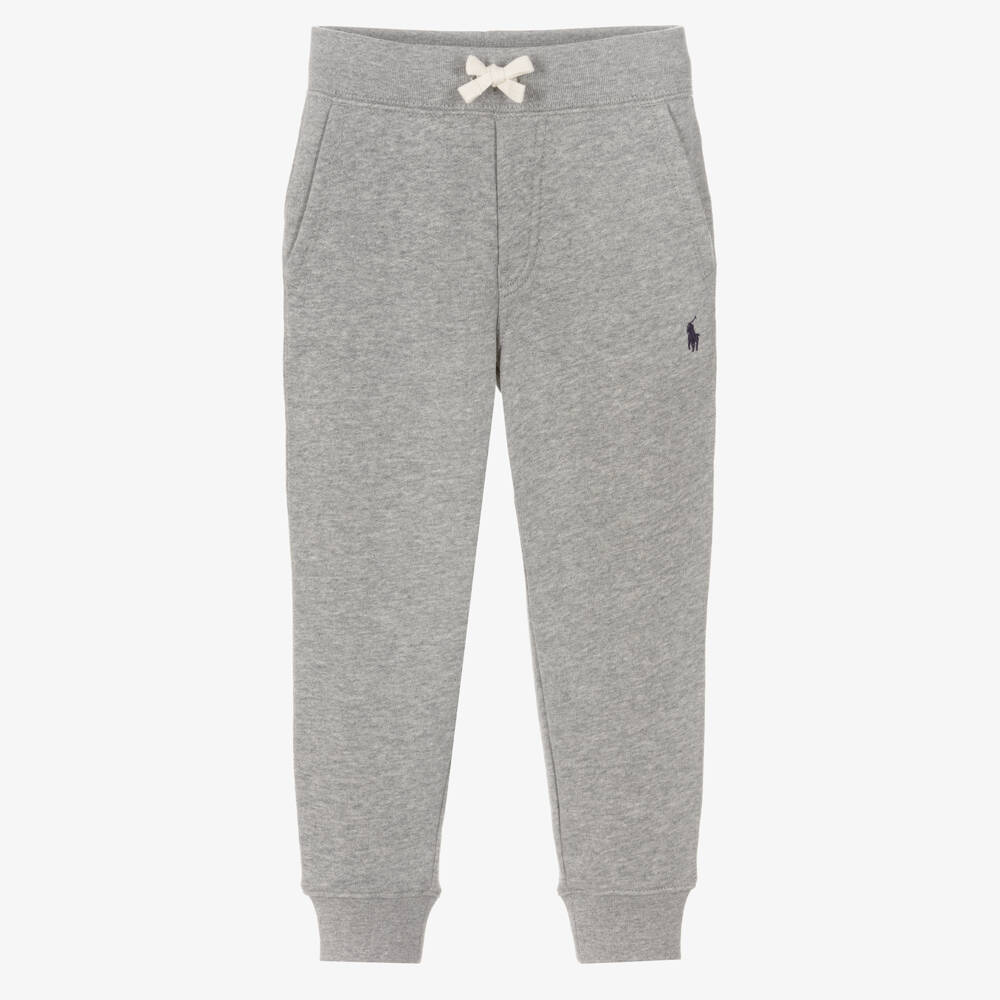 Polo Ralph Lauren-بنطلون رياضي قطن جيرسي لون رمادي للأولاد | Childrensalon