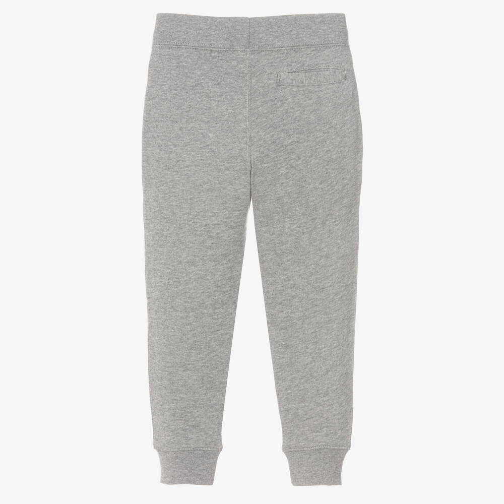 Polo Ralph Lauren-Boys Grey Cotton Jersey Logo Joggers | Childrensalon