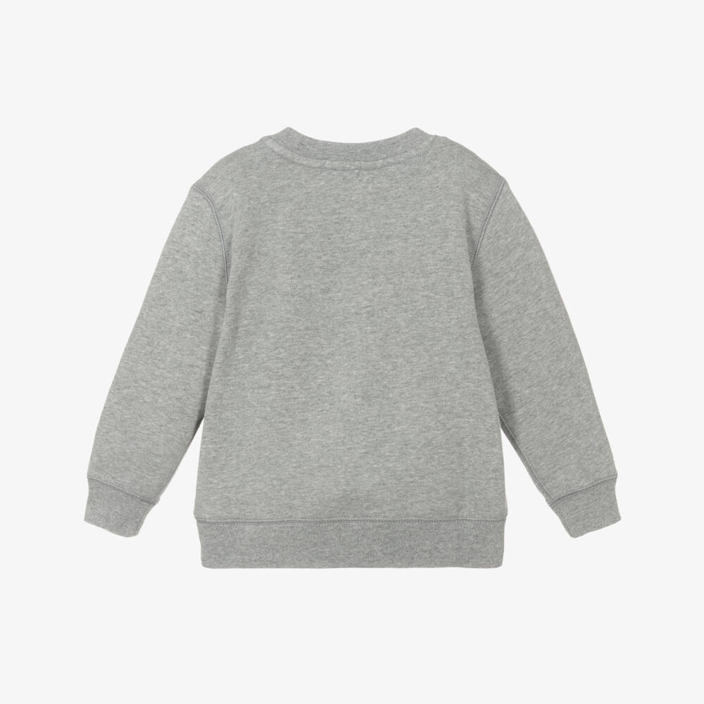 Polo Ralph Lauren-Boys Grey Cotton Logo Sweatshirt | Childrensalon