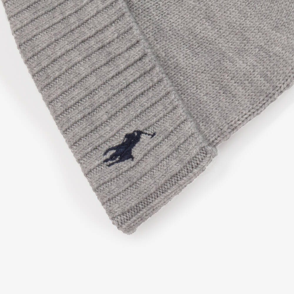 Ralph Lauren-قبعة بيني صوف لون رمادي للأولاد | Childrensalon