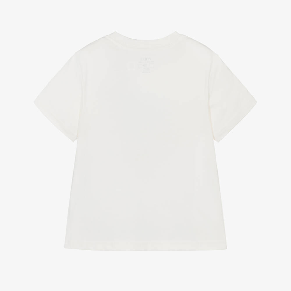 Ralph Lauren-Boys Ivory & Green Coffee Van T-Shirt  | Childrensalon