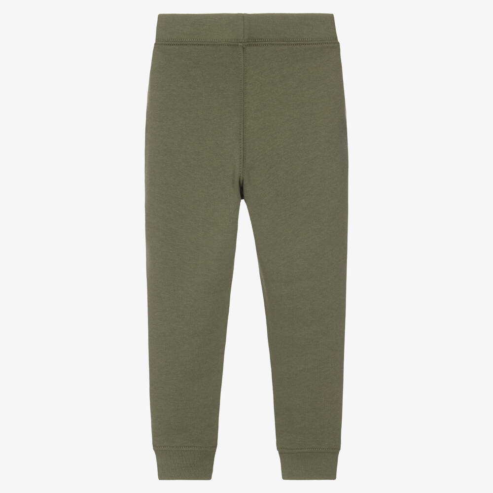 Ralph Lauren-Boys Khaki Green Logo Joggers | Childrensalon