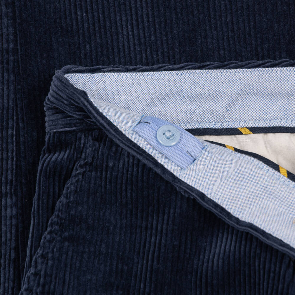 Ralph Lauren-Boys Navy Blue Corduroy Trousers | Childrensalon