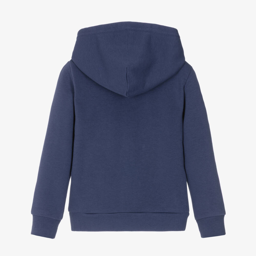 Ralph Lauren-Boys Navy Blue Cotton Hoodie with Big Pony Logo | Childrensalon