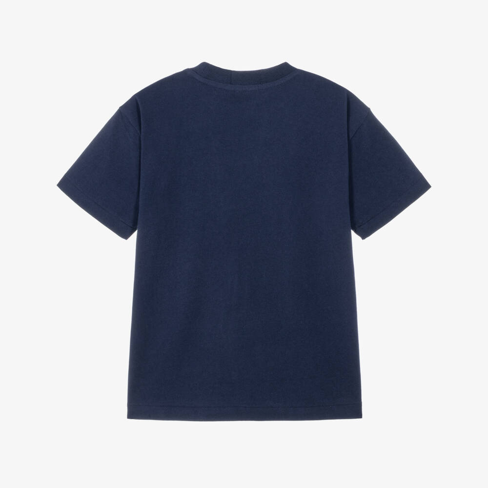 Ralph Lauren-Boys Navy Blue Cotton Oversized T-Shirt | Childrensalon