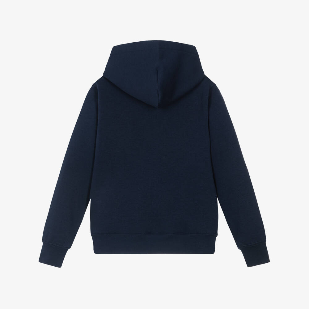 Ralph Lauren-هودي قطن بطبعة الدب بولو لون كحلي للأولاد | Childrensalon