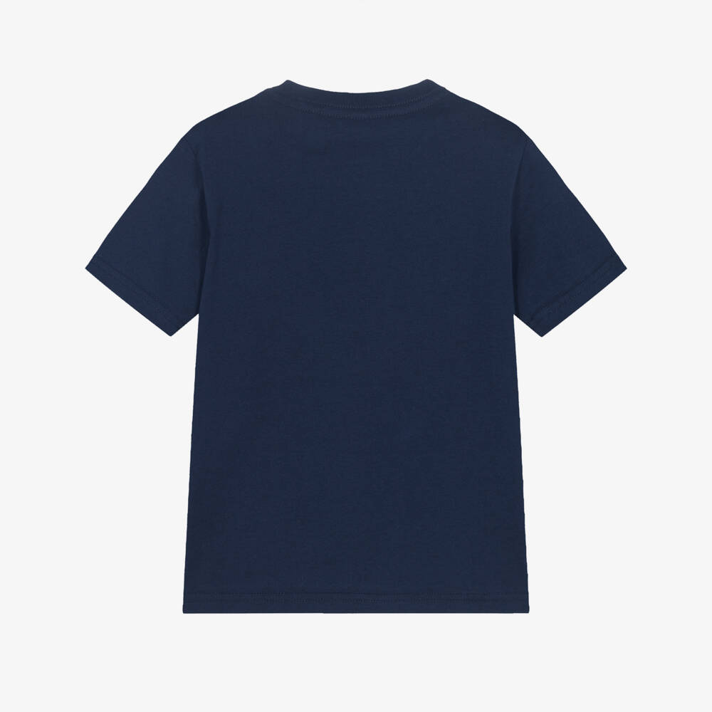 Ralph Lauren-Boys Navy Blue Cotton Polo Bear & Horse T-Shirt | Childrensalon
