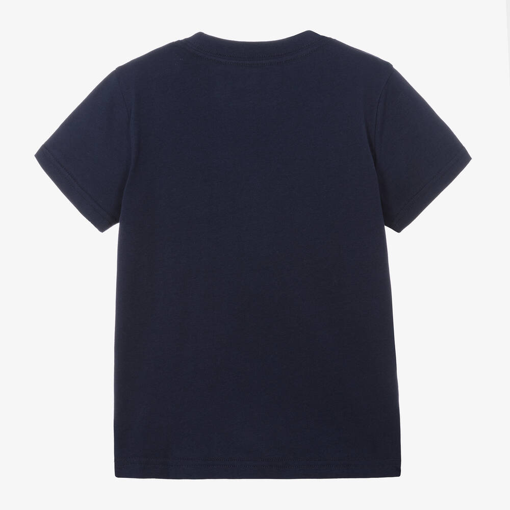 Ralph Lauren-Boys Navy Blue Cotton Polo Bear T-Shirt | Childrensalon