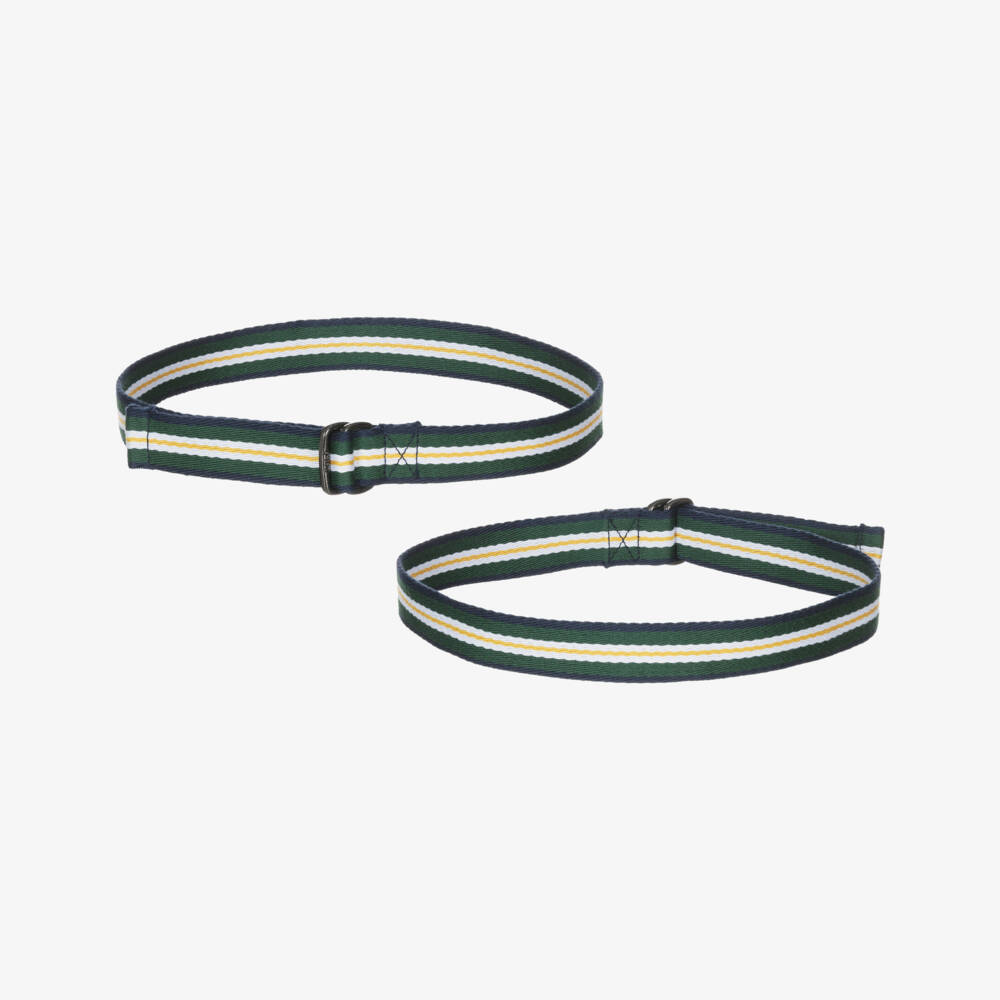 Ralph Lauren-Boys Navy Blue Cotton Twill Shorts with Removable Belt | Childrensalon