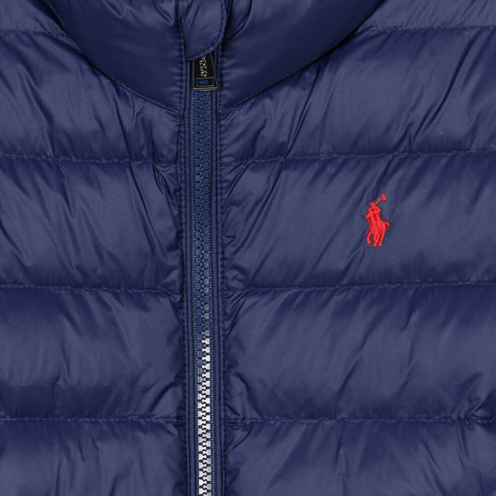 Ralph Lauren-Boys Navy Blue Packable Puffer Jacket | Childrensalon