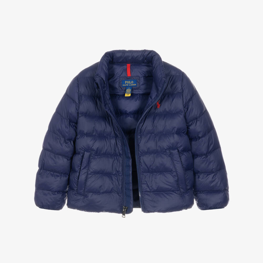 Ralph Lauren-Boys Navy Blue Packable Puffer Jacket | Childrensalon