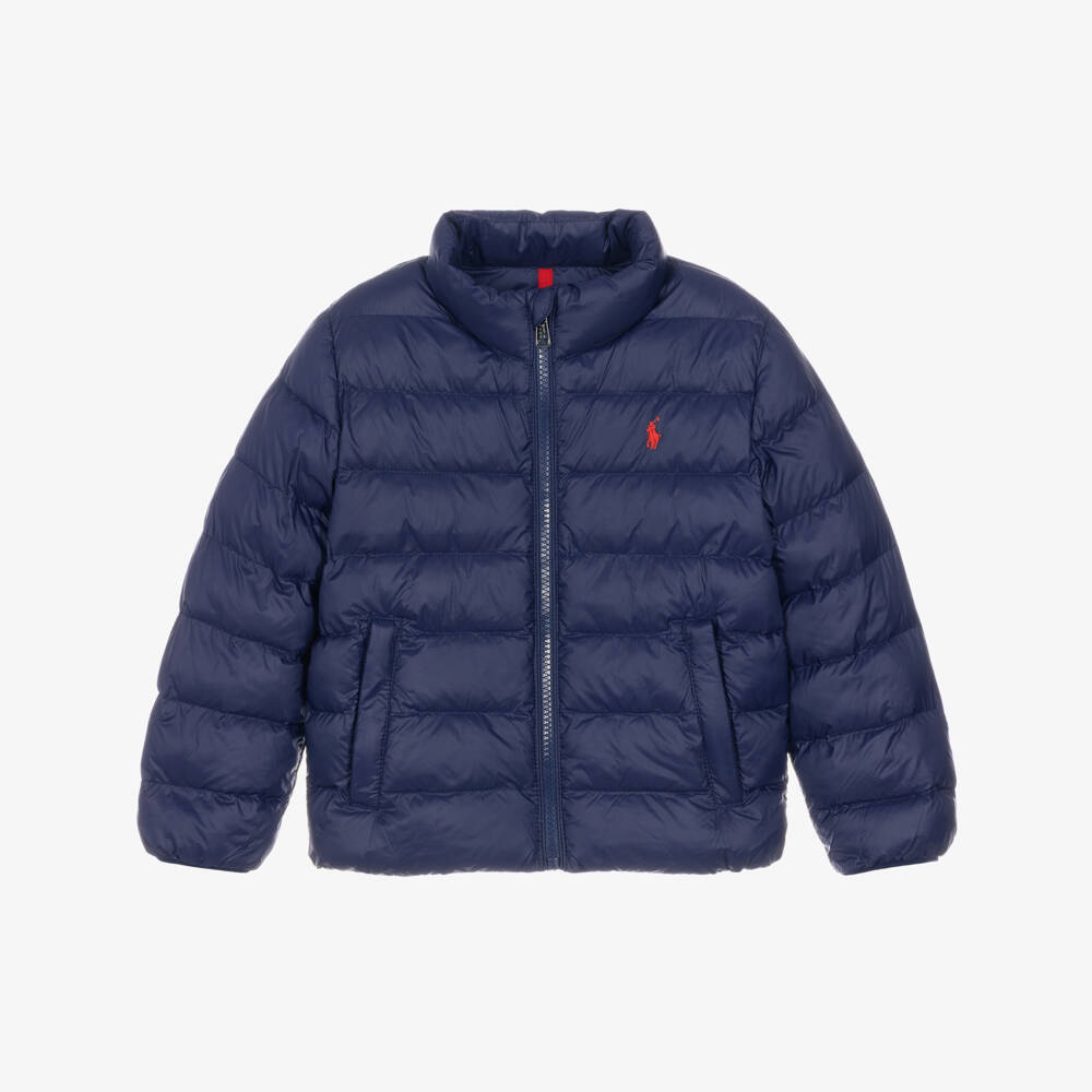 Ralph Lauren-Boys Navy Blue Packable Puffer Jacket | Childrensalon