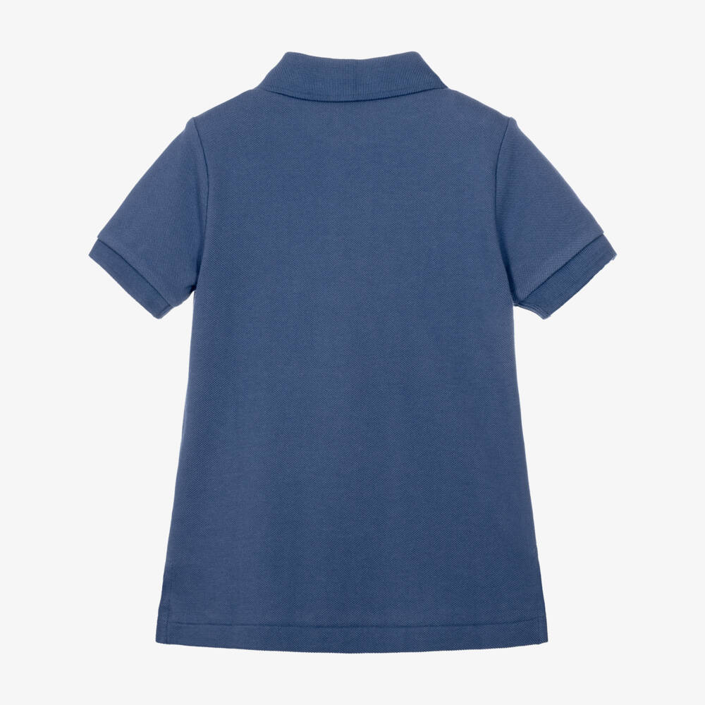 Ralph Lauren-Boys Navy Blue Polo Bear Piqué Polo Shirt | Childrensalon