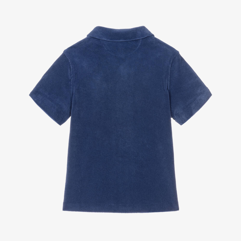 Ralph Lauren-Boys Navy Blue Towelling Shirt | Childrensalon