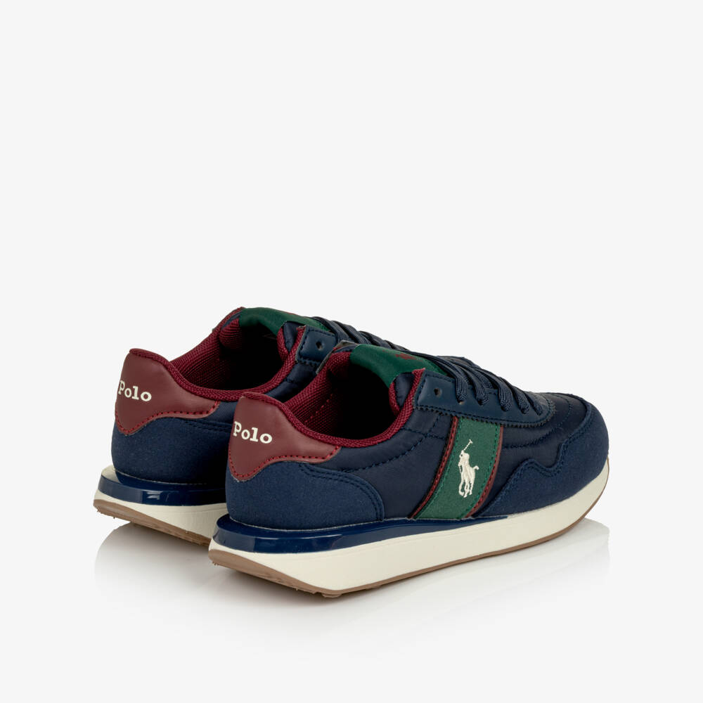 Ralph Lauren-Boys Navy Blue Train 89 Sport II Trainers | Childrensalon