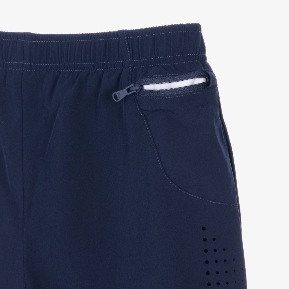Ralph Lauren-Boys Navy Blue Wimbledon Collection Shorts | Childrensalon