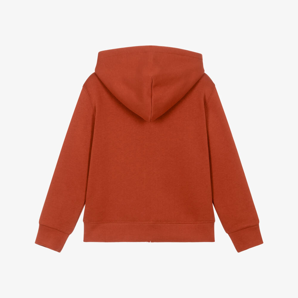 Ralph Lauren-Boys Orange Jersey Hoodie with Embroidered Pony | Childrensalon