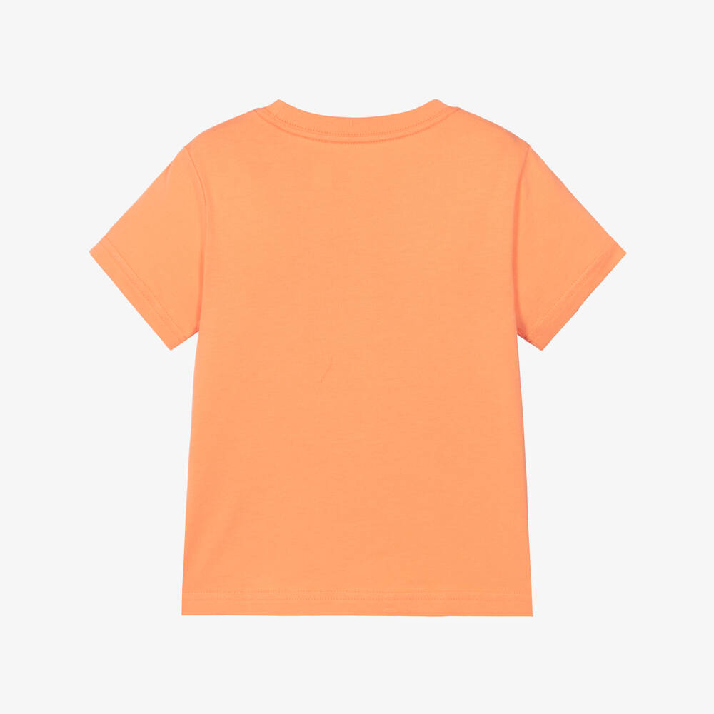 Ralph Lauren-Boys Orange Polo Bear Jersey T-Shirt | Childrensalon