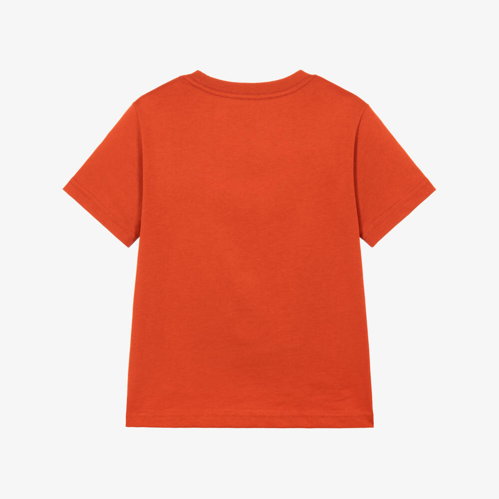 Ralph Lauren-Boys Orange T-Shirt with Embroidered Pony Logo | Childrensalon
