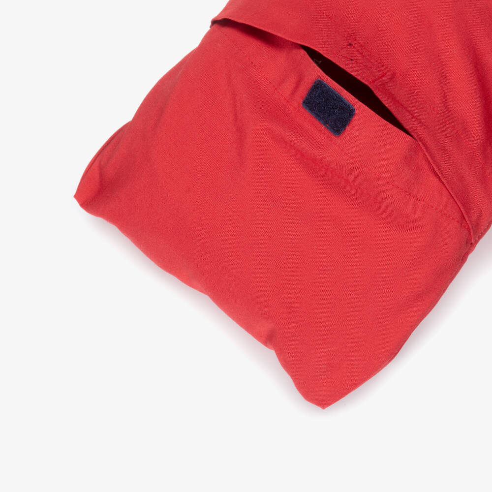 Ralph Lauren-جاكيت واقي من الرياح قابل للطي قطن لون أحمر وأزرق للأولاد | Childrensalon