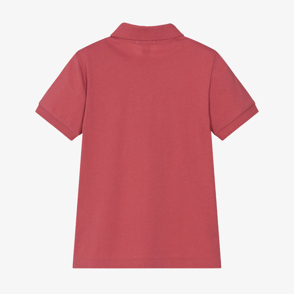 Ralph Lauren-تيشيرت بولو بجيب قطن لون أحمر للأولاد | Childrensalon