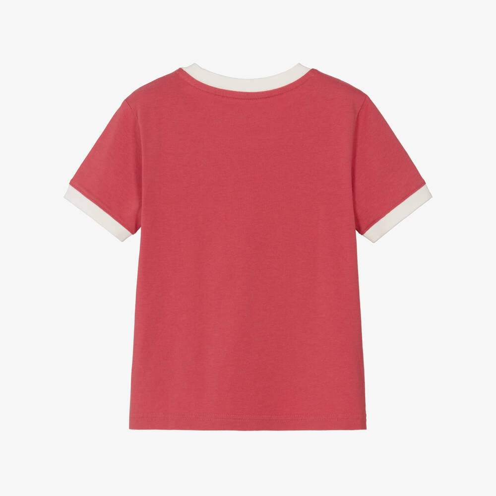 Ralph Lauren-Boys Red Cotton Ringer T-Shirt | Childrensalon