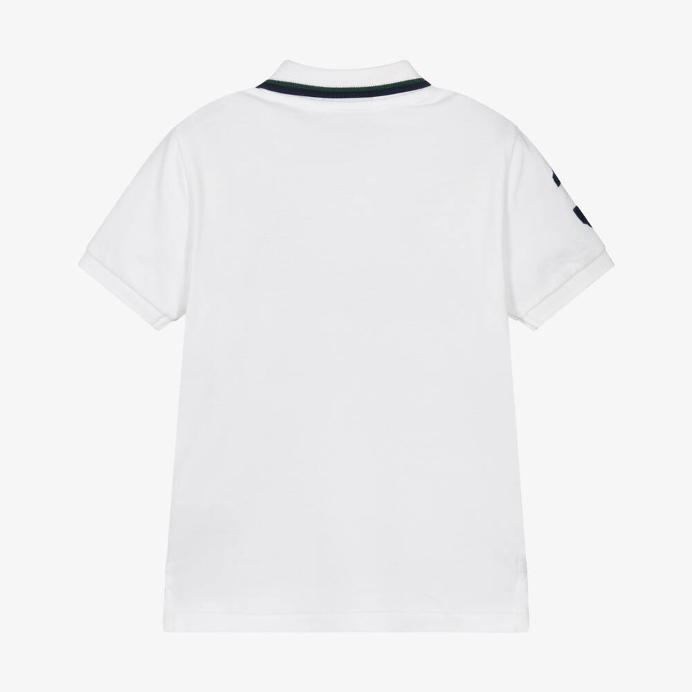 Ralph Lauren-تيشيرت بولو بشعار المهر لون أبيض للأولاد | Childrensalon