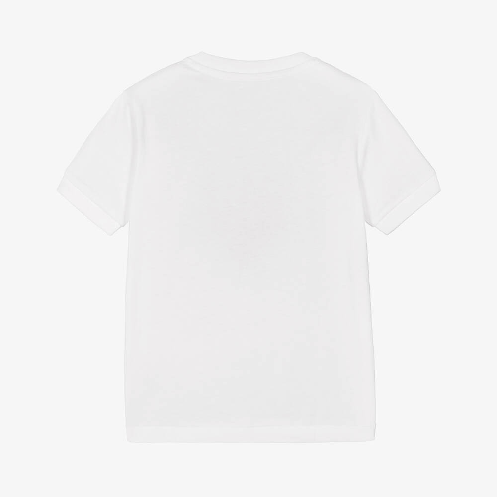 Ralph Lauren-Boys White Cotton Button Down T-Shirt | Childrensalon