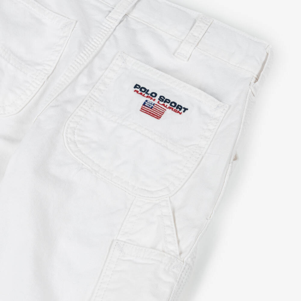 Ralph Lauren-Boys White Cotton Twill Chino Trousers | Childrensalon