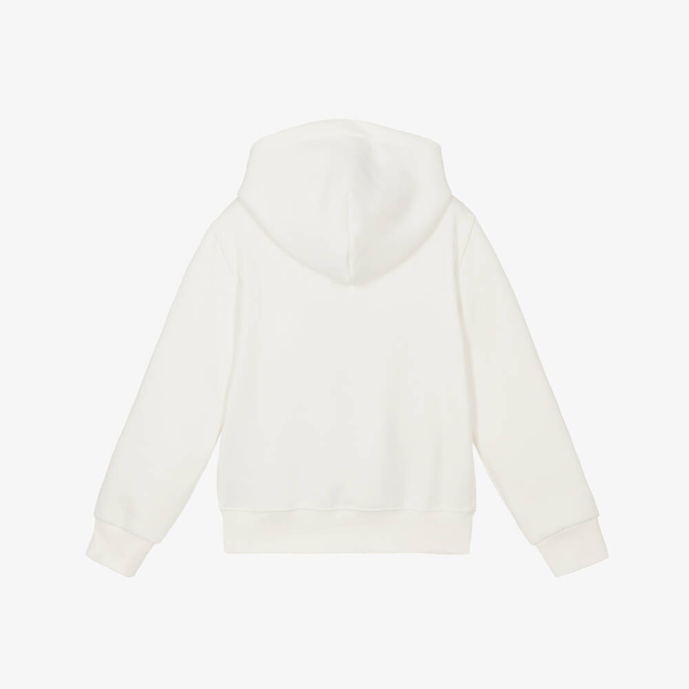 Ralph Lauren-Boys White Nautical Polo Bear Hoodie | Childrensalon