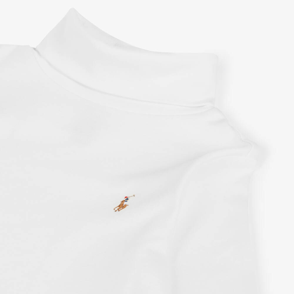Ralph Lauren-توب بياقة عالية لون أوف وايت للأولاد | Childrensalon