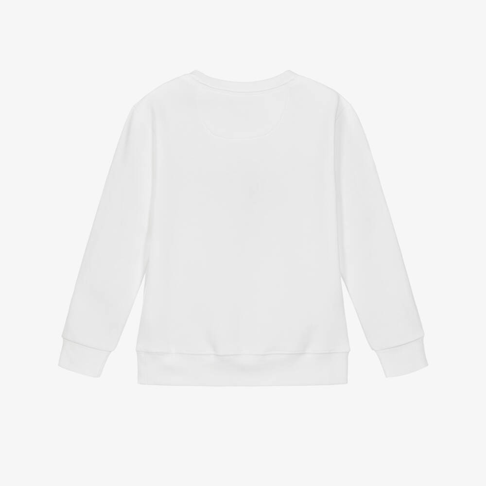Ralph Lauren-Boys White Wimbledon Collection Sweatshirt with Polo Bear | Childrensalon