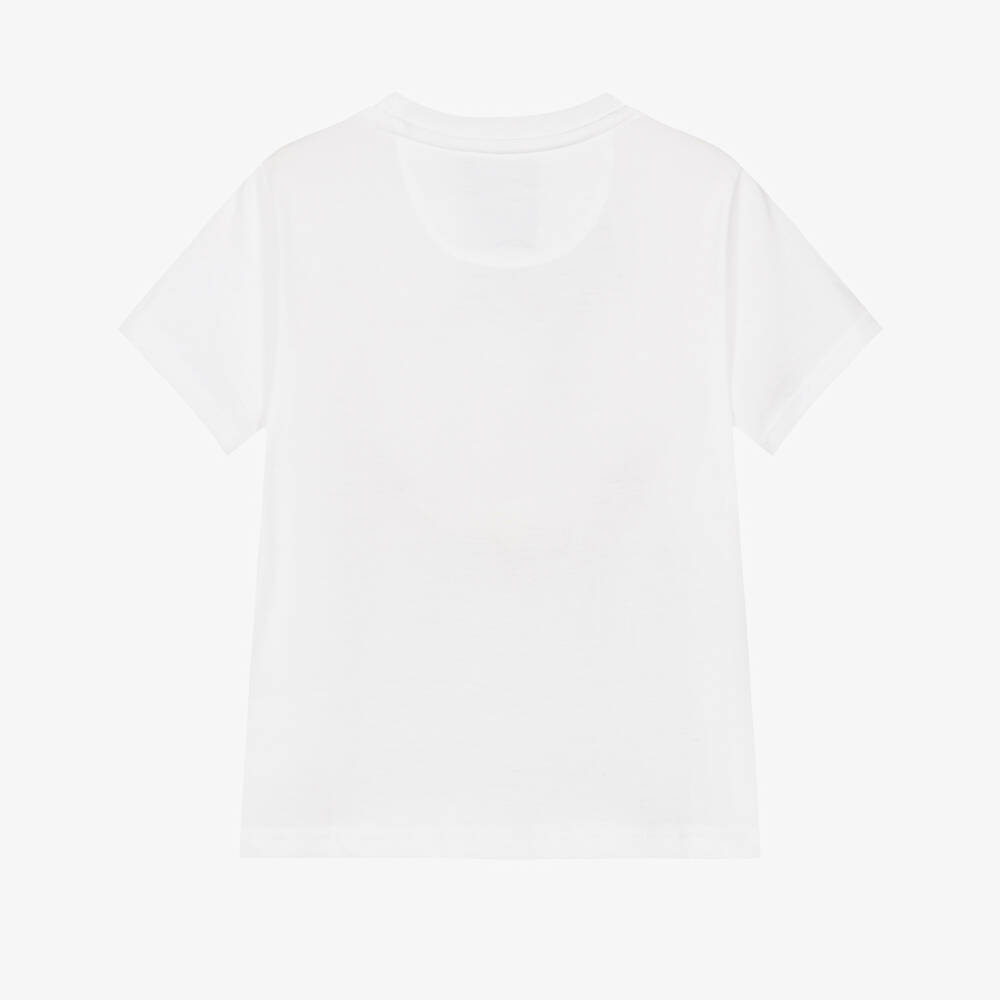 Ralph Lauren-Boys White Wimbledon Collection T-Shirt with Polo Bear | Childrensalon