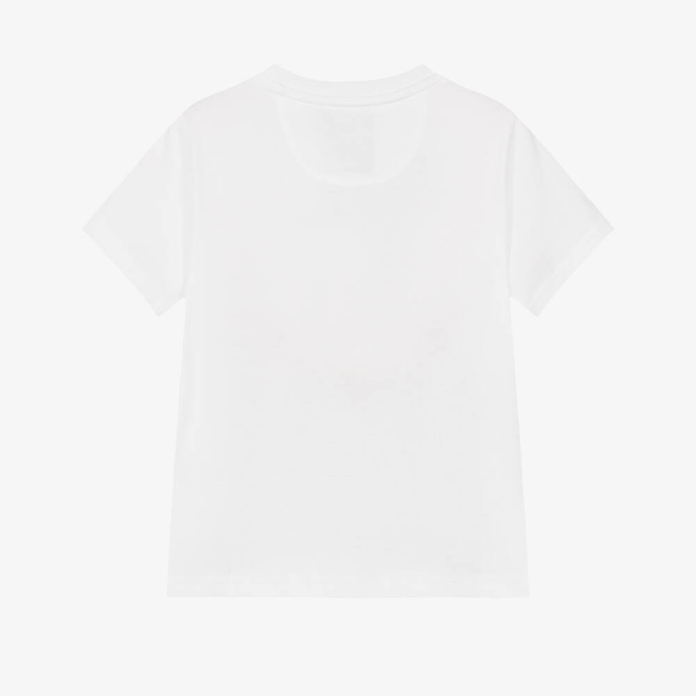 Ralph Lauren-Boys White Wimbledon Collection T-Shirt with Polo Bear | Childrensalon