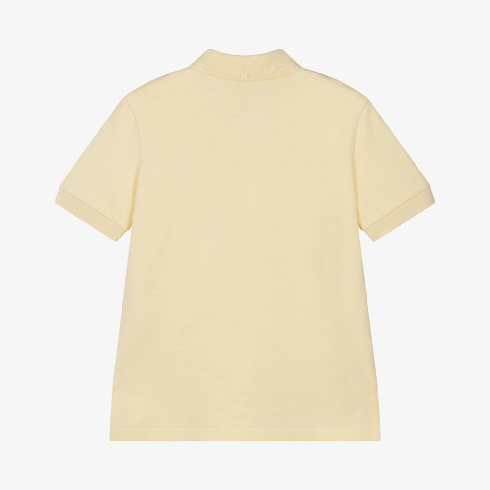 Ralph Lauren-Boys Yellow Cotton Short-Sleeved Polo Shirt | Childrensalon